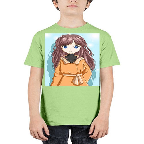 Beautiful and cool girl with yellow suit 73# - anime - Youth Tee Unisex