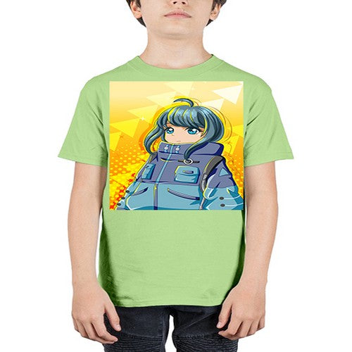 Beautiful and cute girl with big jacket 88# - anime - Youth Tee Unisex