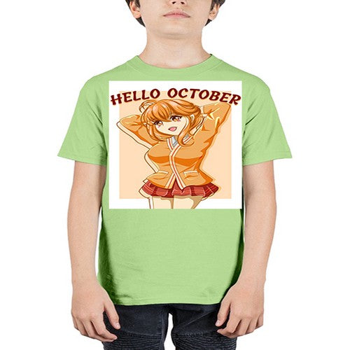 Beautiful and cute teenager girl in hello october 85# - anime - Youth Tee Unisex