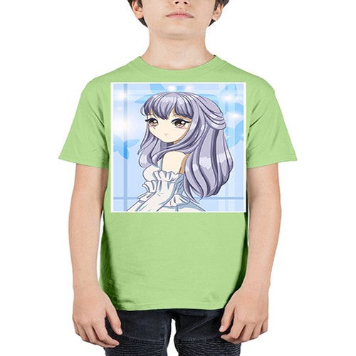 Beautiful and pretty princess silver hair 77# - anime - Youth Tee Unisex