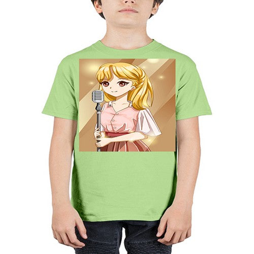 Beautiful girl singing in the studio 32# - anime - Youth Tee Unisex