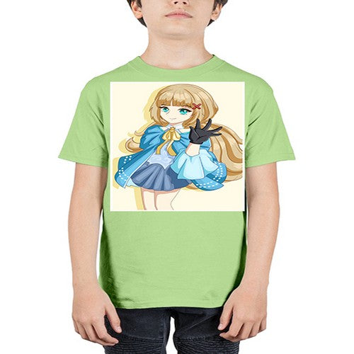 Beautiful princess long hair with blue costume 62# - anime - Youth Tee Unisex