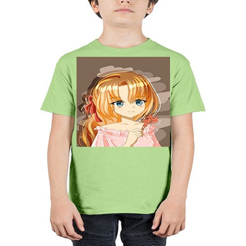 Beautiful princess with flowers 97# - anime - Youth Tee Unisex