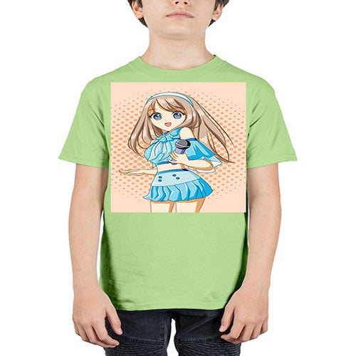 Beautiful singer woman with blue dress 179# - anime - Youth Tee Unisex
