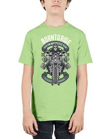 Born To Ride Skull Biker 275# - skull and bones - Youth Tee Unisex