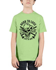 Born to loss 271# - skull and bones - Youth Tee Unisex