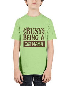 Busy Being A Cat Mama Style 2# - cats - Youth Tee Unisex