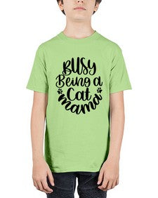 Busy Being A Cat Mama Style 80# - cats - Youth Tee Unisex