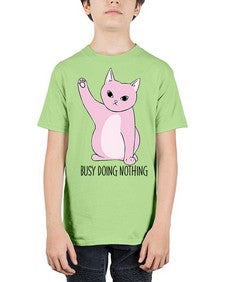 Busy Doing Nothing - cats - Youth Tee Unisex