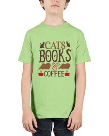 Cats Books Coffee Style 9# - cats - Youth Tee Unisex