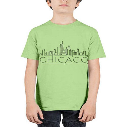 Chicago Minimal Skyline 568# - cities - Youth Tee Unisex