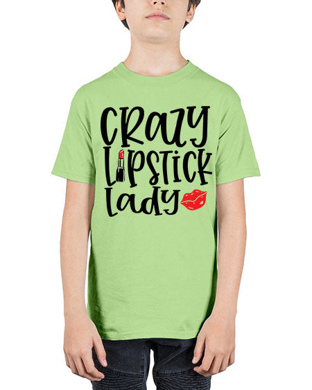 Crazy Lipstick Lady Style 240# - beauty - fashion - Youth Tee Unisex