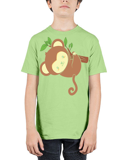 Cute Monkey Hanging on Tree 4# - monkey - Youth Tee Unisex