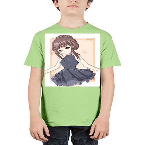 Cute and beatiful princess wearing black dress 117# - anime - Youth Tee Unisex