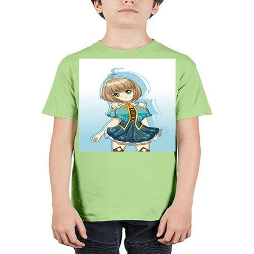 Cute and beautiful girl with blue dress game 22# - anime - Youth Tee Unisex