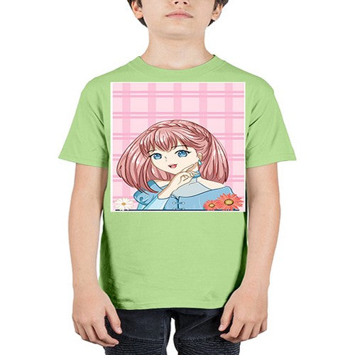 Cute and beautiful princess pink short hair 72# - anime - Youth Tee Unisex