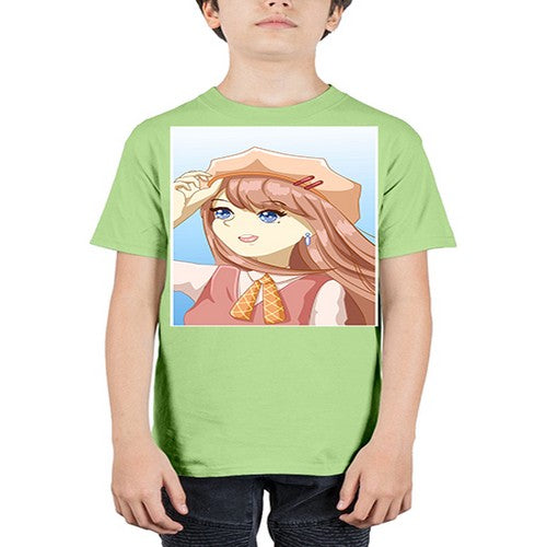 Cute beautiful and funny girl with hat 66# - anime - Youth Tee Unisex
