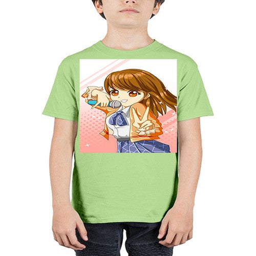 Cute teenage student girl singing song 47# - anime - Youth Tee Unisex
