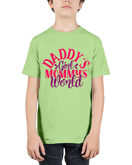 Daddys Girl Mommys World Style 68# - baby - Youth Tee Unisex