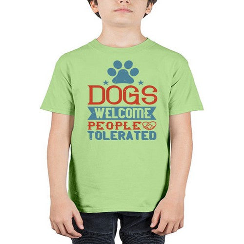 Dogs Welcome People Tolerated Style 208# - dogs - Youth Tee Unisex