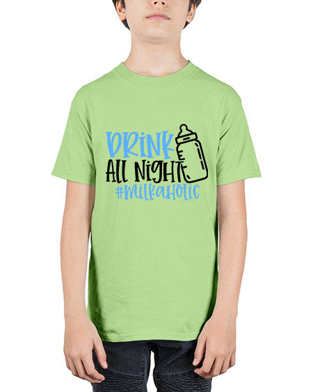 Drink All Night Milkaholic Style 304# - baby - Youth Tee Unisex