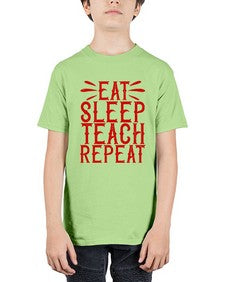 Eat Sleep Teach Repeat Style 739# - teacher - Youth Tee Unisex