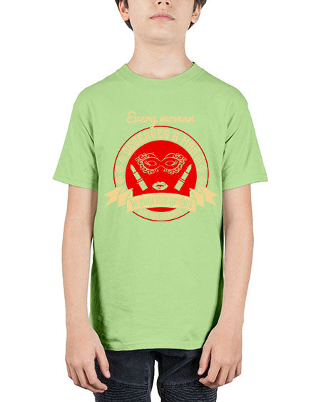 Every woman deserves a man to ruin her lipstick not her mascara Style 212# - beauty - fashion - Youth Tee Unisex