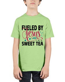 Fueled By Jesus And Sweet Tea 989# - tea - Youth Tee Unisex