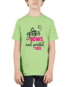 Glitter bows and pointed toes 127# - ballet - Youth Tee Unisex