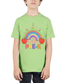 Hello PreK Unicorn Rainbow 312# - prek headstart - Youth Tee Unisex