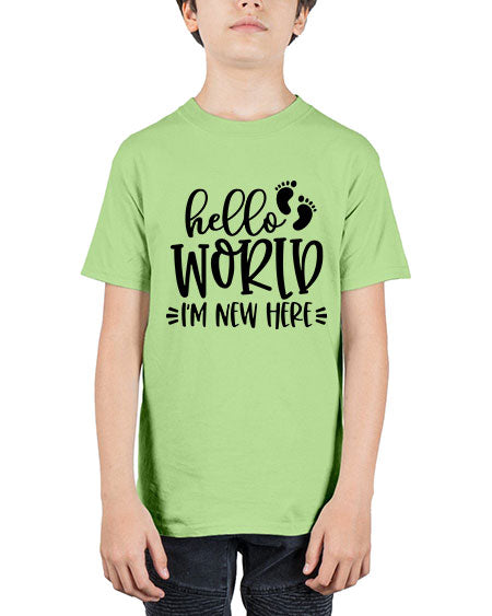 Hello World Im New Here Style 330# - baby - Youth Tee Unisex