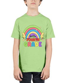 Hello fourth Grade Rainbow 293# - fourth grade - Youth Tee Unisex