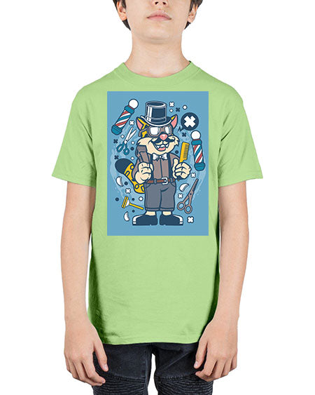 Hipster Barber Leopard835# - barber - Youth Tee Unisex