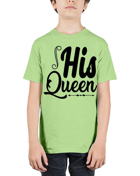 His queen 7# - black words and phrases - Youth Tee Unisex