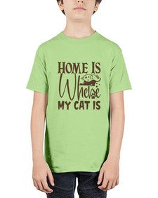 Home Is Where My Cat Is Style 14# - cats - Youth Tee Unisex