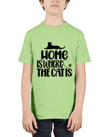 Home Is Where The Cat is Style 93# - cats - Youth Tee Unisex