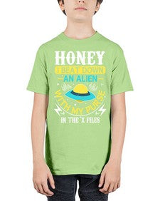 Honey i beat down an alien 4# - ufo - Youth Tee Unisex