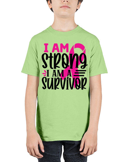 I Am Strong I Am a Survivor 19# - breast cancer - Youth Tee Unisex
