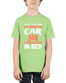 I love sleeping in a moving car more than sleeping in bed 17# - car - Youth Tee Unisex