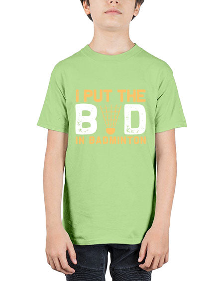 I put the 1097# - badminton - Youth Tee Unisex