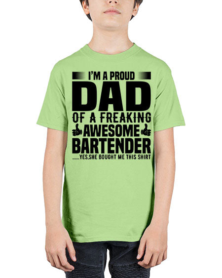 Im a proud dad Style 228# - bartender - Youth Tee Unisex