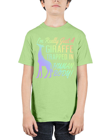 Im really just a giraffee trapped in human body - giraffee - Youth Tee Unisex