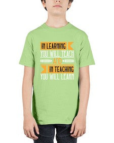 In learning you will teach and in teaching you will learn Style 988# - teacher - Youth Tee Unisex