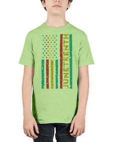 Juneteenth Freedom Day Afro Usa Flag Png 23# - black juneteenth - Youth Tee Unisex