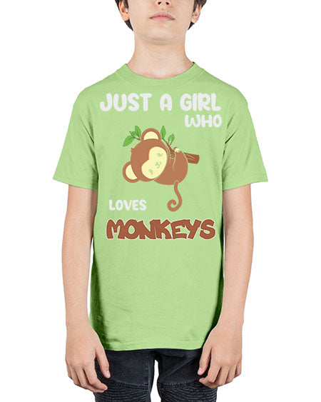 Just a Girl Who Loves 8# - monkey - Youth Tee Unisex