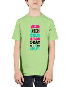 Keep Calm And Okay Not That Calm Style Style 1021# - nurse - Youth Tee Unisex