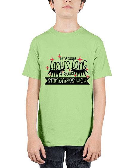 Keep Your Lashes Long Your Standards High Style 72# - beauty - fashion - Youth Tee Unisex