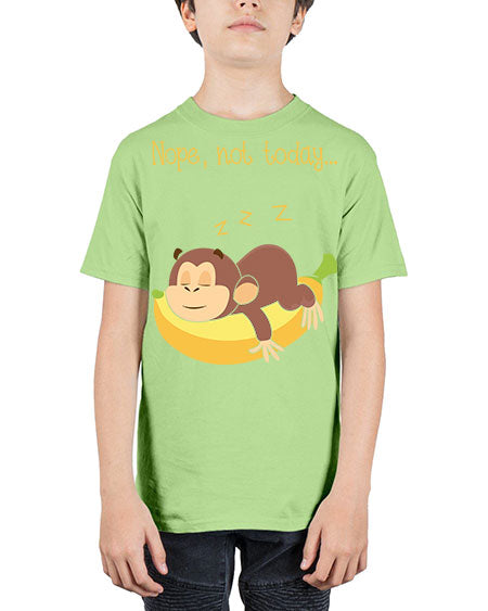 Lazy Monkey Nope Not Today 9# - monkey - Youth Tee Unisex