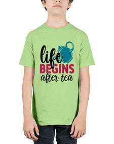 Life Begins After Tea 1298# - tea - Youth Tee Unisex
