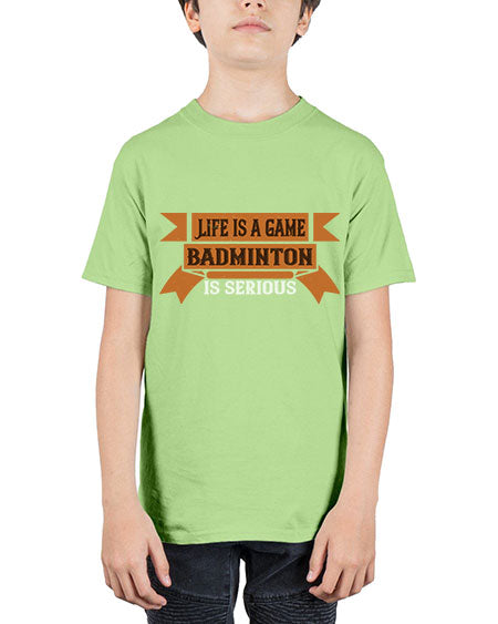 Life is a game badminton is serious 1984# - badminton - Youth Tee Unisex